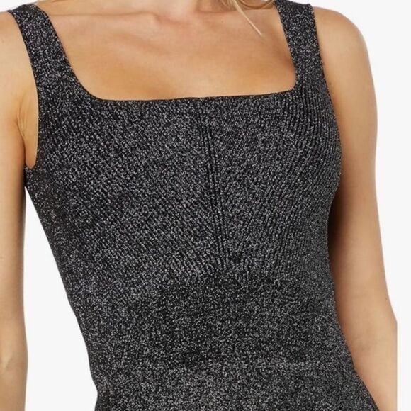 Ted Baker Glitzia Metallic Skater Dress Black - Picture 3 of 9